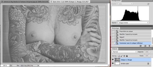 Rouge + Vert fusionnés