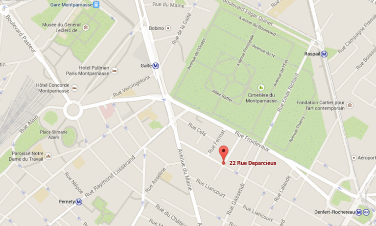 Plan d'accès à la Maison des Associations du 14ème