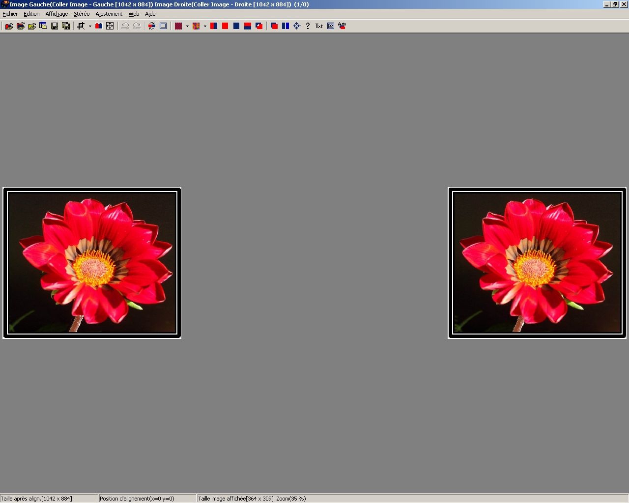 Vision parallele moyen ecarte