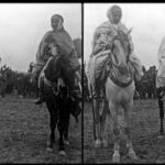 visite Tsar Nicolas 2 et la Tsarine à Betheny en 1901 : défilé des chefs arabes