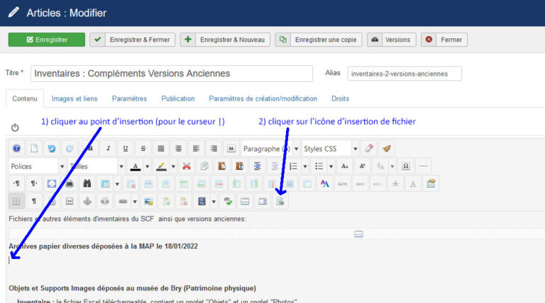 Fichiers Insertion A