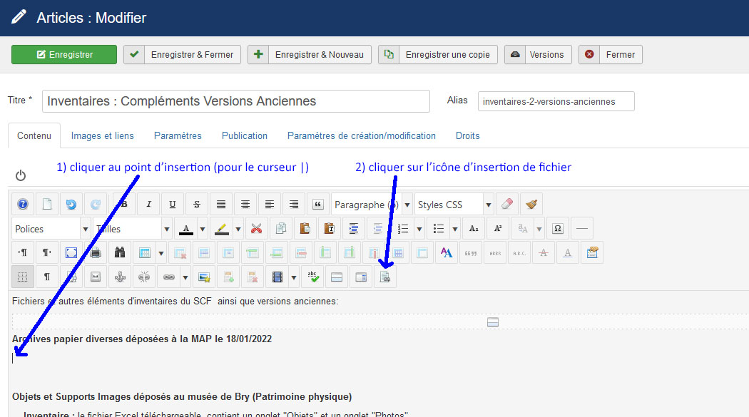 Fichiers Insertion A