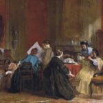 Dames regardant des photographies stéréoscopiques (J. Spoel, vers 1850)