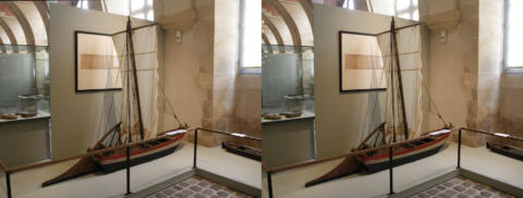 Maquette de chaland, début XIX
