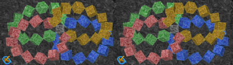 4 chaînes de cubes