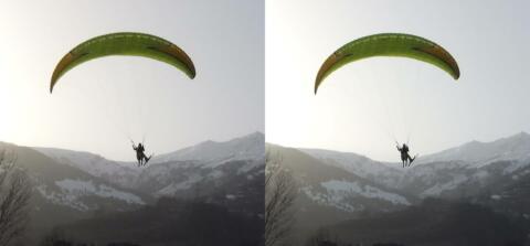 Aterrissage d'un parapentiste