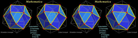 Octaèdre tronqué et Cube Tronqué : Cuboctaèdre
