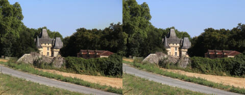 En sortant de Périgueux, Château Lieu-Dieu, en contre-bas de la nationale 89