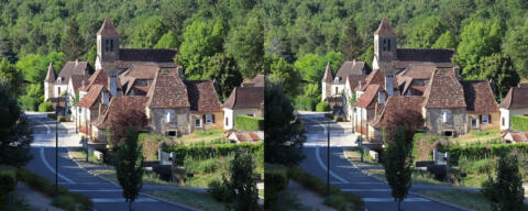 Charmant village sur la route vers Les Eyzies et Sarlat