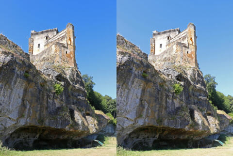 Le Château s'élève au desus de ces vestiges