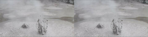 Wai-O-Tapu près de Rotorua. Mare de boue en ébullition.