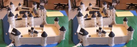 Maquette du château de StSauveur le Vicomte, tel qu'il était au Moyen-âge