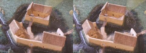 Maquette de ferme médiévale, Musée Tancrède