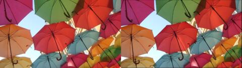 Parapluies suspendus, passage Royal