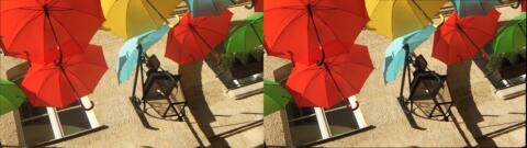 Parapluies suspendus, passage Royal