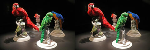 Ara rouge, Perroquet rose cacatoes, Ara vert, Ara bleu