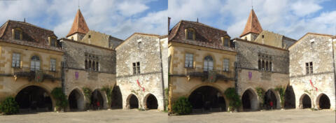Un angle de la place des cornières.