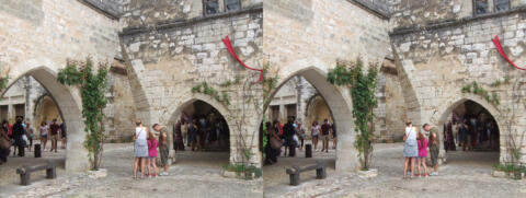 Les maisons se touchent juste aux coins