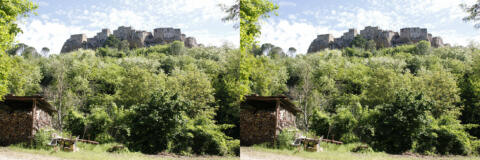 Pitigliano vue du bas du chemin