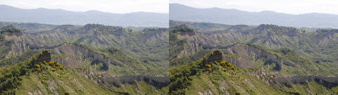 Valle dei calanchi autour du piton