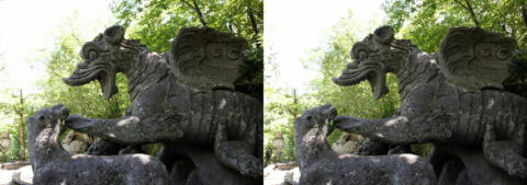 Dragon attaqué par un lion