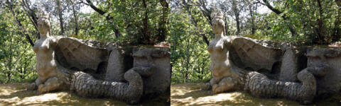 Harpie à pattes de lion et queue de sirène