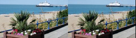 la plage aménagée à Eastbourne