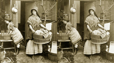 the Young Housekeeper Washing Day