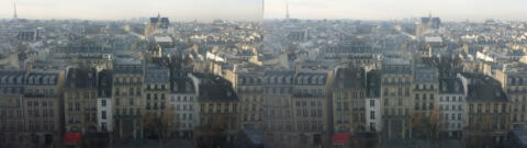 Depuis l'escalier roulant de Beaubourg