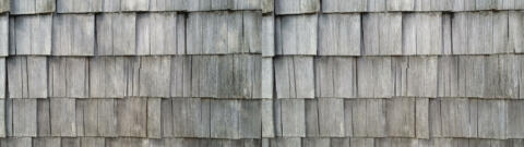 Tuiles en bois sur mur