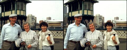 Au congrès ISU de Sydney en 2001, avec Peter Docker et son épouse Prue.