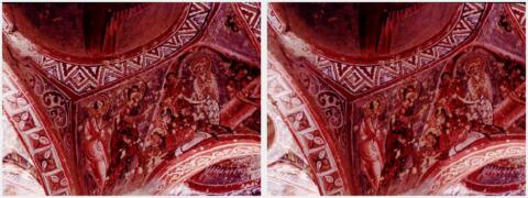 Ce qui reste d'une église troglodyte à Göreme, du temps où l'Anatolie était chrétienne