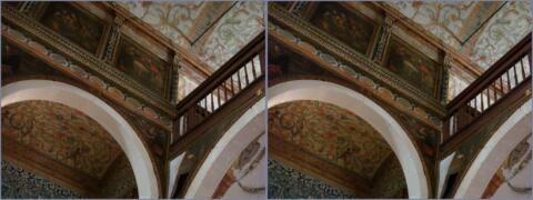 Les décorations de la voûte de l'église d'Obidos