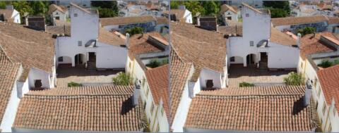 Des vieilles maisons à Evora, « ville-musée »