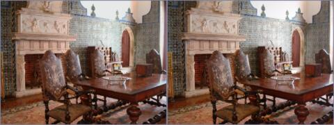 Salle à manger du château royal de Sintra
