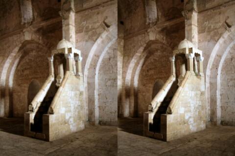 Krak des Chevaliers - Ancienne cathédrale gothique : Mihrab et Minbar !