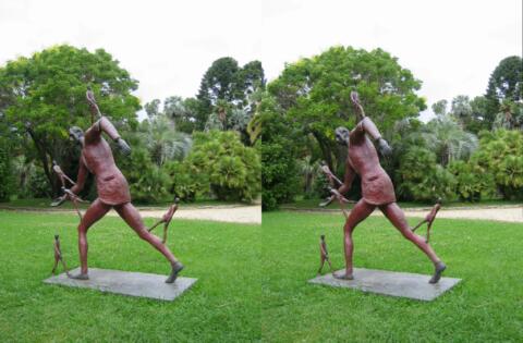 le jardin de la Villa Rhotschild : Le porteur