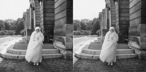 1ère communion Jeannette devant Observatoire