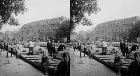 Marché aux légumes quai des apothicaires (vieux Rhin)