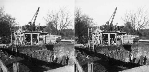Fondations de la méridienne enlèvement des terres