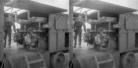 Film,intérieur d'un camion générateur de courant