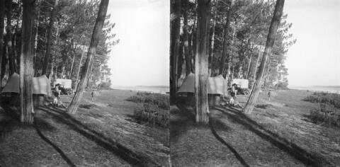 Camping au bord de l'étang de Sanguinet