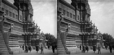 Le temple d'Angkor, arrière, marches abruptes