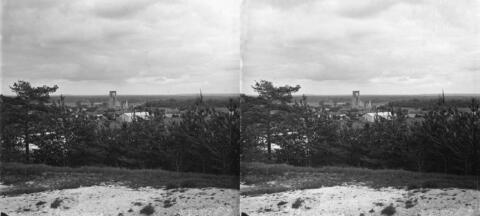 Vue générale de Larchant prise de la route