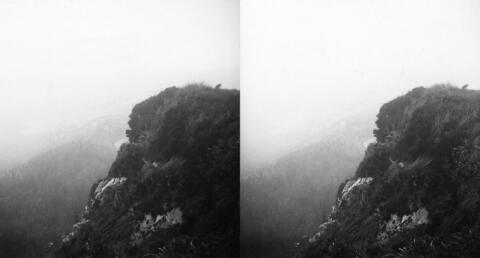 Sommet du Capucin, brouillard
